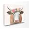 Stupell Industries Springtime Flower Crown Cow Canvas Wall Art